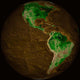 Topographic Map Earth Wall Decal