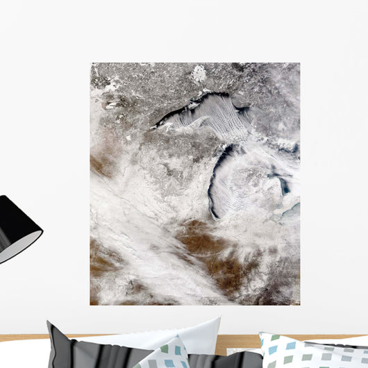 Cloud Streets over Lake Wall Decal