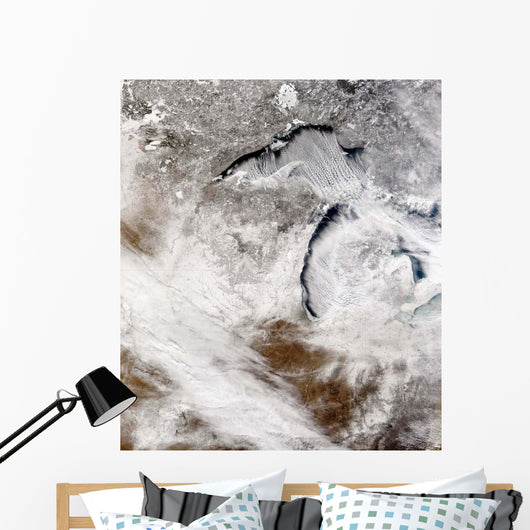 Cloud Streets over Lake Wall Decal