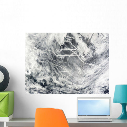 Ship Tracks Pacific Ocean Wall Decal