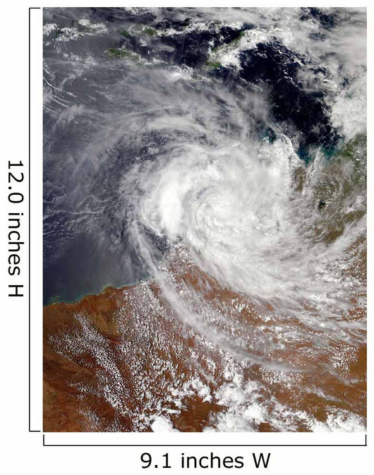 Tropical Cyclone Billy over Wall Decal Design 2