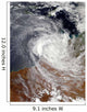 Tropical Cyclone Billy over Wall Decal Design 2