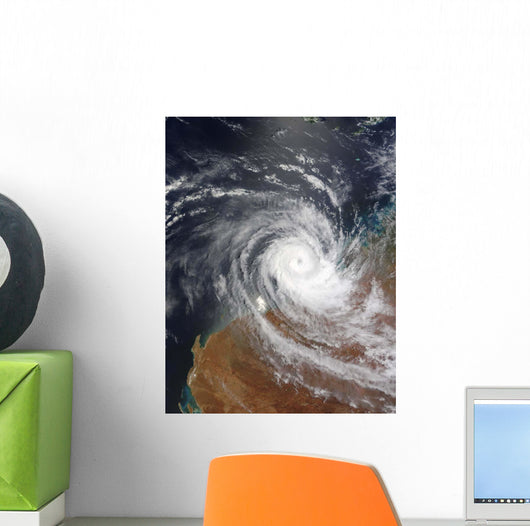 Tropical Cyclone Billy over Wall Decal Design 1
