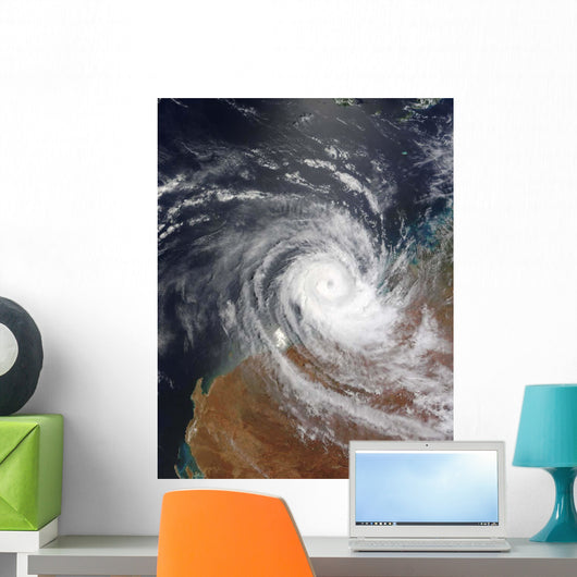 Tropical Cyclone Billy over Wall Decal Design 1