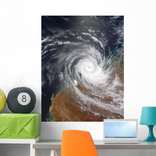 Tropical Cyclone Billy over Wall Decal Design 1