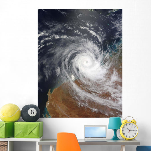 Tropical Cyclone Billy over Wall Decal Design 1