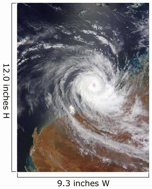 Tropical Cyclone Billy over Wall Decal Design 1