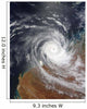 Tropical Cyclone Billy over Wall Decal Design 1