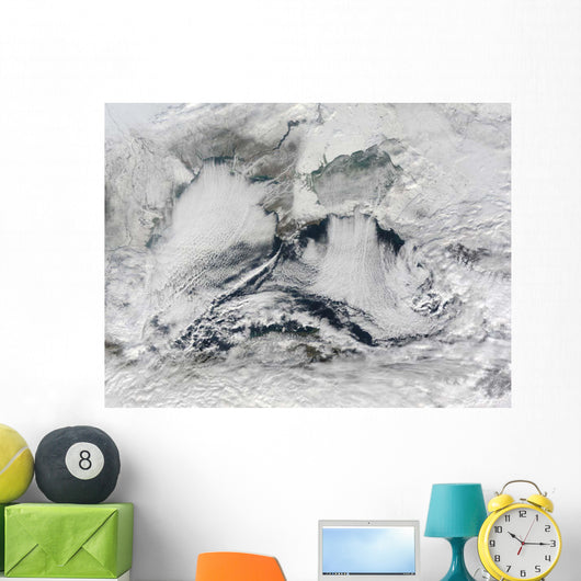 Cloud Formation over Black Wall Decal