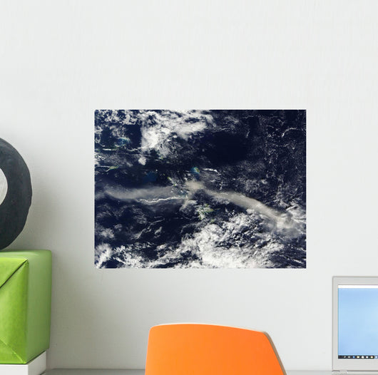 Ash Plume from Soufriere Wall Decal