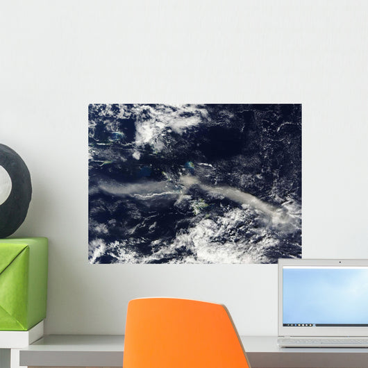 Ash Plume from Soufriere Wall Decal
