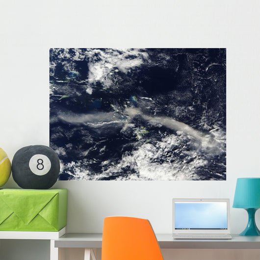 Ash Plume from Soufriere Wall Decal