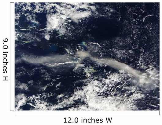 Ash Plume from Soufriere Wall Decal