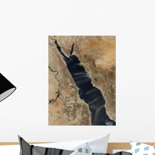 Dust Plumes over Red Wall Decal