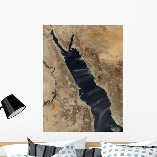 Dust Plumes over Red Wall Decal