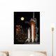 Nearly Full Moon Sets Wall Decal