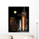 Nearly Full Moon Sets Wall Decal