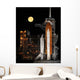 Nearly Full Moon Sets Wall Decal
