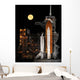 Nearly Full Moon Sets Wall Decal