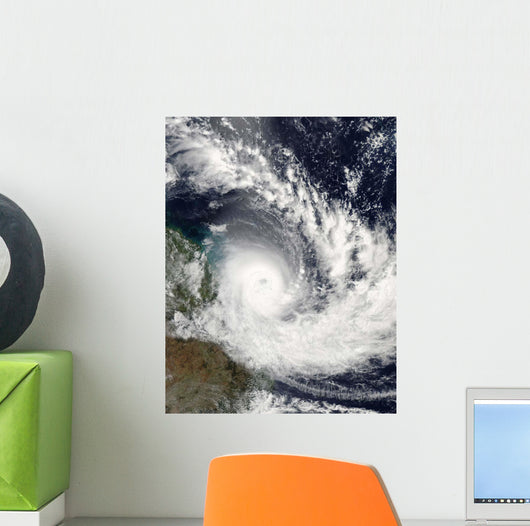 Tropical Cyclone Hamish over Wall Decal