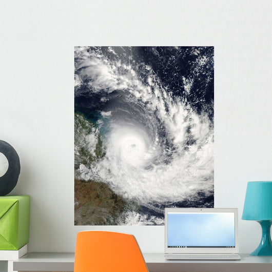 Tropical Cyclone Hamish over Wall Decal