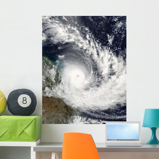 Tropical Cyclone Hamish over Wall Decal