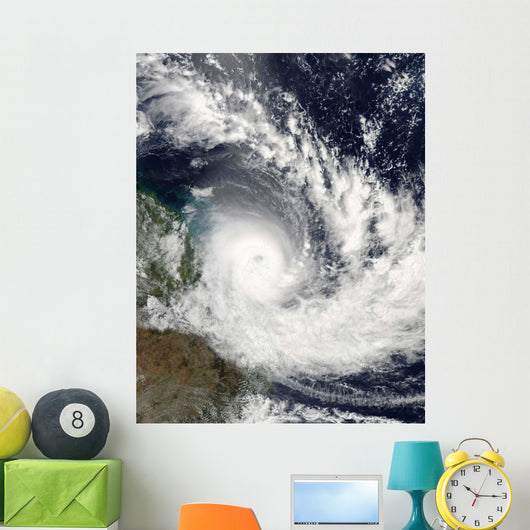 Tropical Cyclone Hamish over Wall Decal