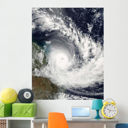Tropical Cyclone Hamish over Wall Decal