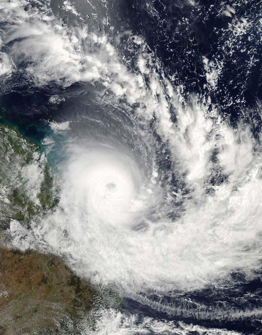 Tropical Cyclone Hamish over Wall Decal