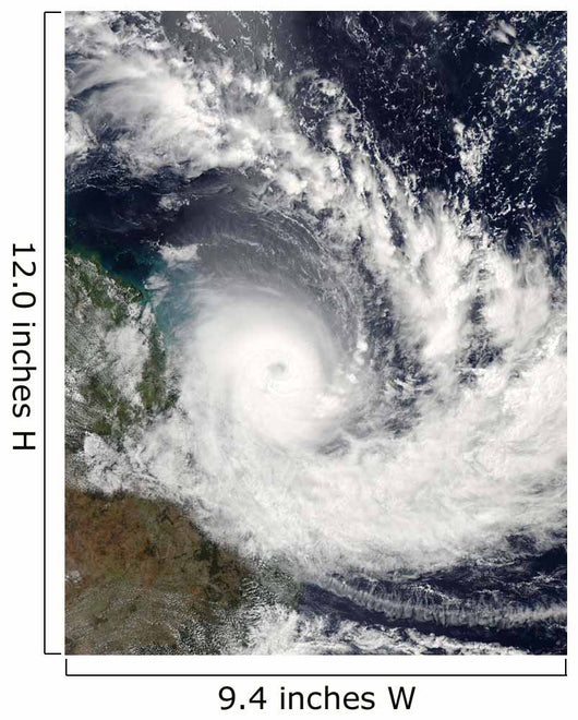 Tropical Cyclone Hamish over Wall Decal