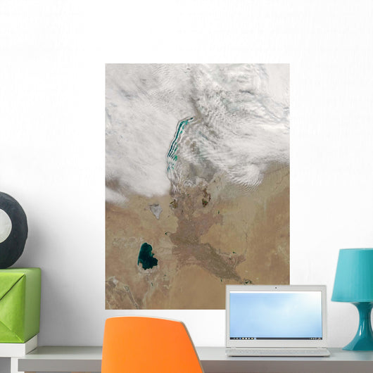 Distinctive Lines Clouds Stretch Wall Decal
