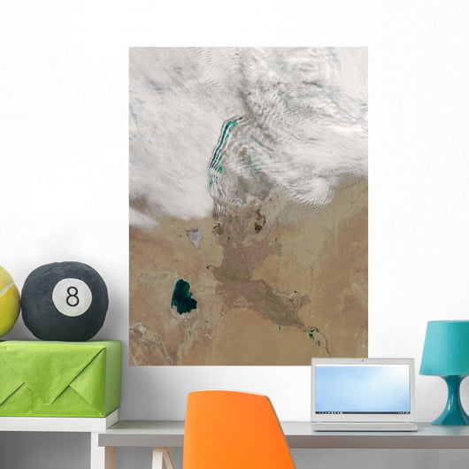 Distinctive Lines Clouds Stretch Wall Decal