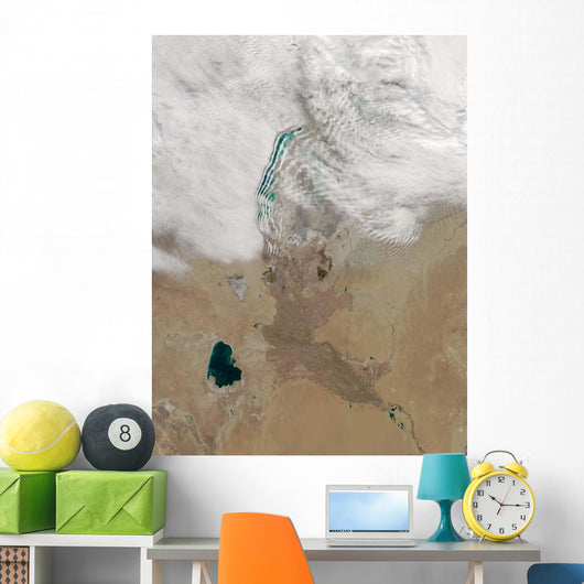 Distinctive Lines Clouds Stretch Wall Decal