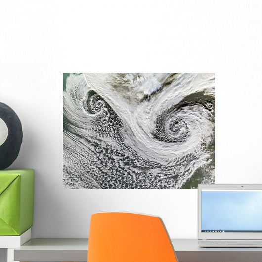 Two Cyclones Formed Tandem Wall Decal