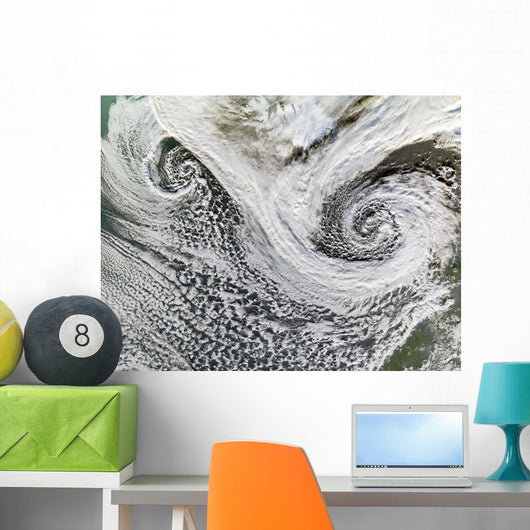 Two Cyclones Formed Tandem Wall Decal