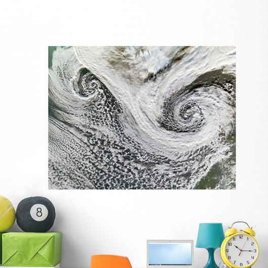 Two Cyclones Formed Tandem Wall Decal