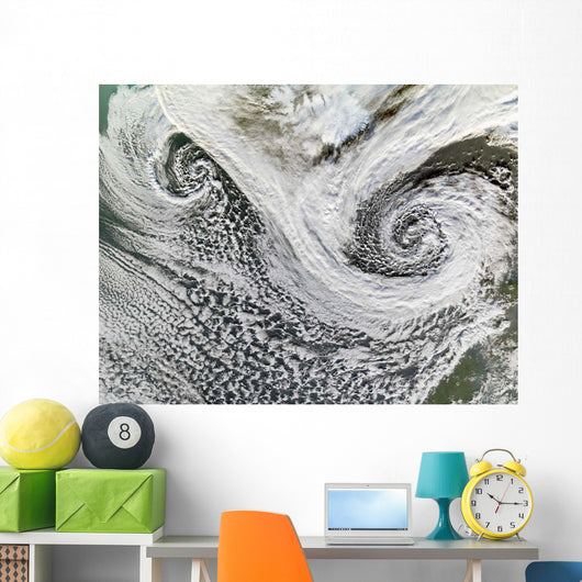 Two Cyclones Formed Tandem Wall Decal