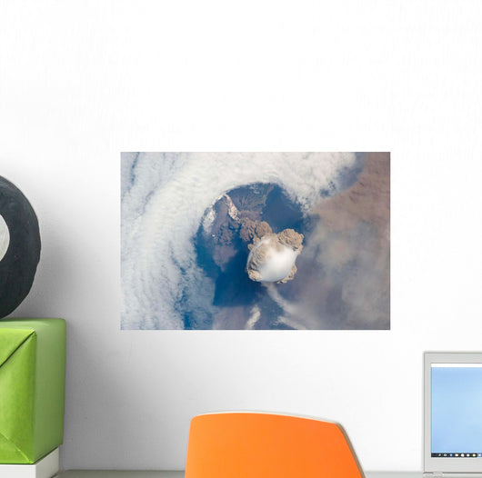 Eruption Sarychev Volcano Wall Decal Design 2