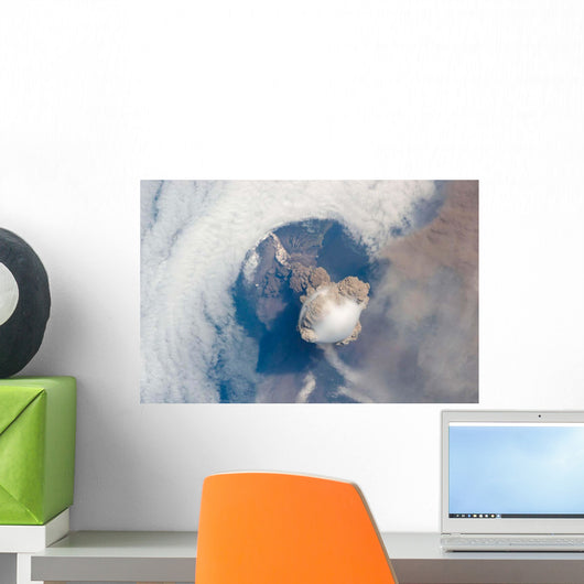 Eruption Sarychev Volcano Wall Decal Design 2