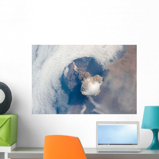 Eruption Sarychev Volcano Wall Decal Design 2