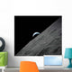 Crescent Earth Rises above Wall Decal