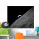 Crescent Earth Rises above Wall Decal
