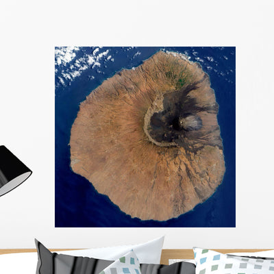 Satellite Mount Fogo Wall Decal shown on a wall