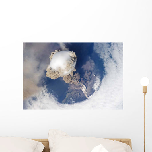Eruption Sarychev Volcano Wall Decal Design 1