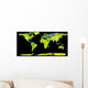 Digital Elevation Model Continents Wall Decal