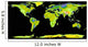 Digital Elevation Model Continents Wall Decal