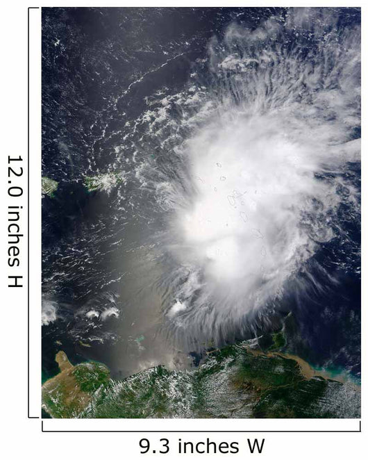 Tropical Storm Erika over Wall Decal