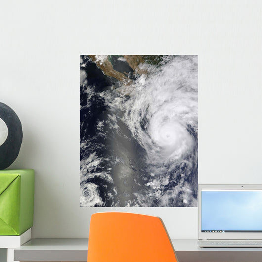 Hurricane Jimena over Baja Wall Decal