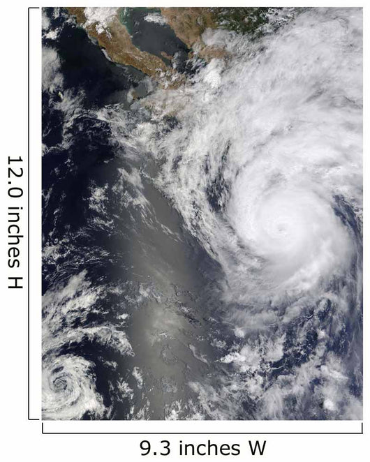 Hurricane Jimena over Baja Wall Decal