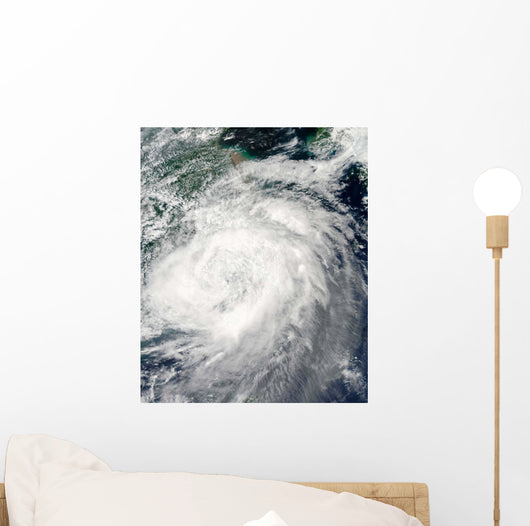 Typhoon Morakot over China Wall Decal
